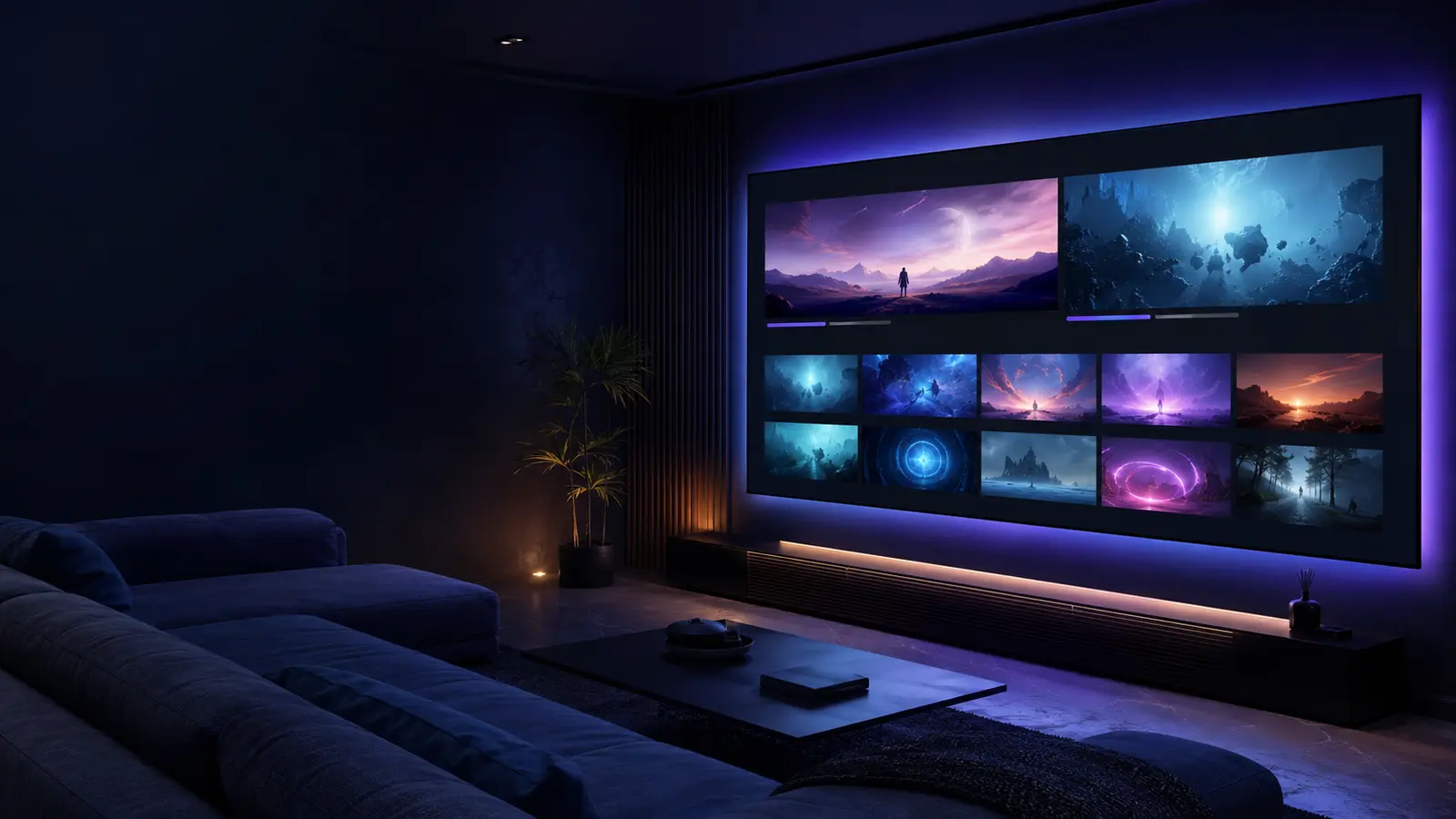 IPTV movies and series browsing on a large television